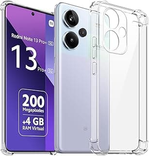 Case Compatible with Xiaomi Redmi Note 13 Pro+ 5G / Note 13 Pro Plus 5G, Lightweight, Soft and Transparent TPU Silicone Protective Case, Shockproof and Scratch-Resistant Mobile Phone Case