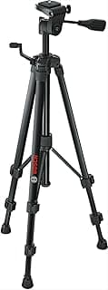 BT150 Compact Tripod with Extendable Height for Use with Line Lasers, Point Lasers, and Laser Distance Tape Measuring Tools, Black
