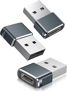 محول USB نوع C 3.1 انثى الى ذكر متوافق مع اجهزة اللابتوب والشواحن مع ايفون وايربودز وايباد وسامسونج جالكسي وجوجل بيكسل من بلاكستوك (3 قطع)، متعدد الألوان