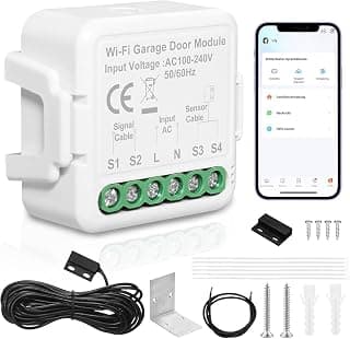 Zigbee Garage Door Opener Relay Switch compatible with Tuya Smart Life | App Control, Voice Control, Timer Control, Smart Home