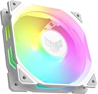 اسس مروحة تي يو اف للالعاب TR120 ARGB ذات شفرة عكسية بيضاء (مروحة بي دبليو ام 120 ملم، 2000 دورة في الدقيقة، 2.75 ملم H2O، تدفق هواء 76.3 قدم مكعب في الدقيقة، 16 مصباح LED RGB قابل للعنونة بشكل فردي
