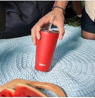زجاجة مياه تانك ايس، 480 مل، ستانلس ستيل، خالية من BPA، معزولة - شيري كولا