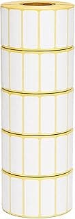 Pharmacy Barcode Label Rolls - Adhesive Labels For Barcode Printers, Set Of 5 Roll Size 2.5 CM X 3.8 CM, Each Roll Contains 2600 Labels, Easy Peel & Labeling Stickers