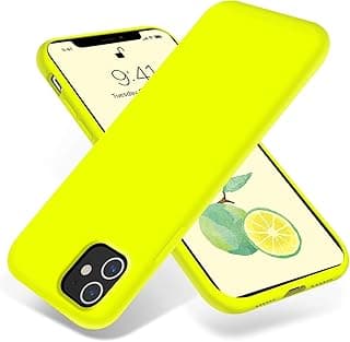 Silicone Case for iPhone 11 (6.1"), Compatible Shockproof Slim Thin Phone Cover, Soft Microfiber Lining & Anti-Scratch Tough Acrylic Back, Full Body Protective Case (Shiny Green)