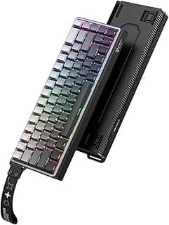 Onkuma G69 RGB Wired Magnetic Switch Gaming Keyboard, 68 Keys, 8KHz Polling Rate, Noise-Reduced, Type-C Detachable Cable, 50M Keystrokes, Wide OS Compatibility