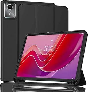 جراب لجهاز لينوفو Tab M11، جراب فليب مرن وناعم مع مكان للقلم لجهاز لينوفو Tab M11 مقاس 11 بوصة مع خاصية النوم/الاستيقاظ التلقائي [سلسلة Recoil] - أسود