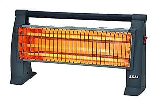 دفاية كهربائية من اكاي، 3 شمعات، لون أسود، AK-2820