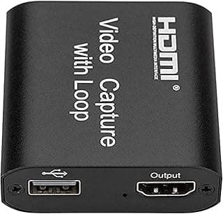 جهاز التقاط الفيديو الخارجي HDMI مع بطاقة تسجيل فيديو لقطات الفيديو، تسجيل العاب HDMI الى USB لتسجيل الالعاب، بث مباشر