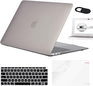 Funut Case for MacBook Pro 13 2016 2017 2018 2019 Release A1706 A1708 A1989 A2159 Bundle 4 in 1 Hard Plastic Protective Laptop Case with Screen Protector Keyboard Cover Webcam Cover, Gray