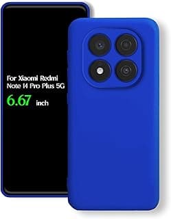 For Xiaomi Redmi Note 14 Pro Plus 5G Silicone Back Color Cover, Camera Protection From Shocks From TPU Compatible For Xiaomi Redmi Note 14 Pro Plus 5G (6.67") (Pepsi Blue)