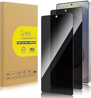 عدد 2 واقي شاشة خصوصية لهاتف سامسونج Galaxy S25 Ultra [زجاج مقوى مضاد للتجسس] [يدعم بصمة الإصبع]