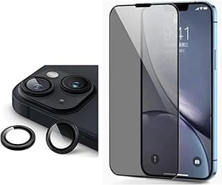 Full Glue Privacy Tempered Glass Screen Protector with Anti-Dust Filter and Camera Lens Protector Edge-to-Edge Coverage Compatible With iPhone 13