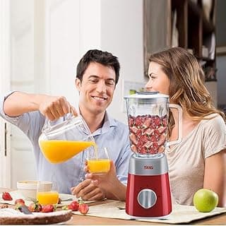 blender mixer, Blender Machine, 500W Blender with Stainless Steel Blades, 1.5L Glass Jar, 2 Speed Control with Pulse, Ice Crushing & Juice Blending, Powerful Motor, KJ2038