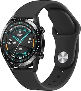 Strap for Huawei Watch GT 3 46 mm Bracelet/Huawei Watch GT 3 Pro 46 mm/GT 3 for Men Women, 22 mm Silicone Wristbands, Sports Replacement Strap for Huawei Watch GT 2 46 mm / GT 2 Pro/GT 2e