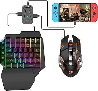 مجموعة محول ماوس الالعاب من فيدين ميكس ماستر، حزمة كومبو ماوس وكيبورد RGB لبلاي ستيشن 3 وبلاي ستيشن 4 وبلاي ستيشن 5 واكس بوكس ون ونينتندو سويتش