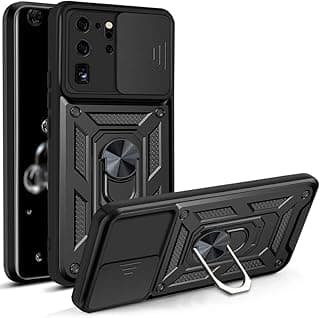 Case Cover Shock resistant Sliding CamShield TPU + PC Compatible with Samsung Galaxy S20 Ultra (black)
