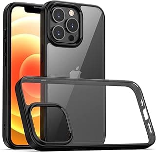 جراب متوافق مع ايفون 11 Pro (5.8 بوصة)، جراب شفاف مضاد للصدمات من البولي كربونات الصلب + سيليكون ناعم [لا يتغير لونه] جراب حماية شفاف نحيف (أسود)