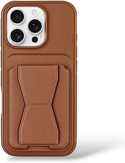 Case with Card Holder & Kickstand – Luxury PU Leather Shockproof Cover, Slim Anti-Scratch Protective Phone Case for IPhone 14 Pro Max (Brown, IPhone 14 Pro Max)