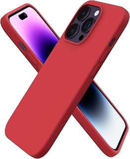 ORNARTO Compatible with iPhone 14 Pro Case 6.1 Inch 2022, Silicone Case Ultra Thin Full Protection Liquid Silicone Mobile Phone Case Protection for iPhone 14 Pro 6.1 Inch 2022 Red