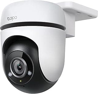 كاميرا مراقبة واي فاي سلكية خارجية بدقة 1080p، تغطية بصرية 360 درجة، رؤية ليلية حتى 30 متر، كشف الحركة/الشخص، وضع الخصوصية المادية تابو من تي بي لينك، تعمل مع اليكسا وجوجل هوم، C500