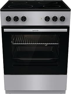 Gorenje GEC6A11SG 60 cm Electric Cooking Range with Glass Ceramic Hob, 65 Litres Oven Capacity, Made in Czech Republic, 1 Year Warranty