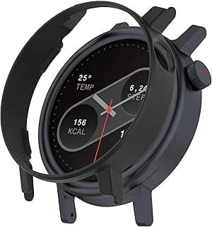 جراب متوافق مع ساعة CMF by Nothing Watch Pro 2، جراب PC صلب، حماية نصفية (أسود)