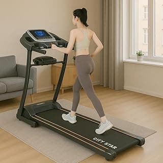 مشاية كهربائية City Star Pro بموتور DC - ضمان 5 سنوات - سرعة 10 كم/ساعة - 2.5 حصان - وزن 120 كجم - حزام مساج - مساحة جري 42 * 130 سم - 12 برنامج مع تويستر هدية وغطاء للمشاية