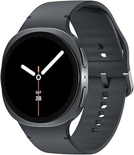 ساعة سامسونج Galaxy Watch8 (40mm، بلوتوث، جرافيت) مع معالج 3nm | نظام GPS مزدوج | زجاج ياقوتي وهيكل ألومنيوم مدرع | مقاومة للماء 5ATM و IP68 | قياس ضغط الدم، تخطيط القلب، مراقبة ضربات القلب والحمل الوعائي | مؤشر مضادات الأكسدة