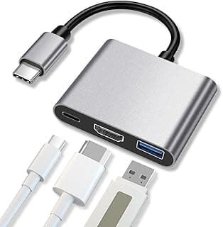 محول 3 في 1 USB-C إلى HDMI، دقة 4K@30Hz، منفذ USB 3.0، شحن سريع 100 وات، متوافق مع ابل MacBook، سامسونج، هواوي، Surface، اتش بي Pixel