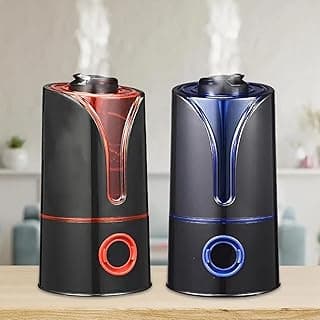 مرطب هواء برذاذ بارد بالموجات فوق الصوتية، سعة 3.5L، مرطب ومعطر ومنقي الهواء لغرفة النوم شاشة ديجيتال مع مؤقت وإيقاف تلقائياً (3.5 لتر أحمر)