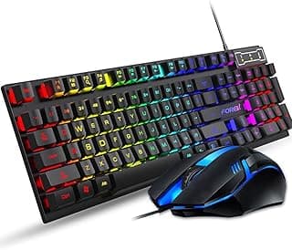 FV-Q3055 USB Backlighted Keyboard and Mouse for PC