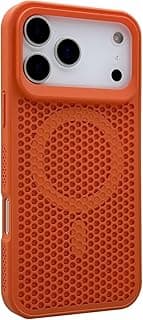 Mobile Magic TPU + PC Mesh Breathable Heat Dissipation Cover Ultra Thin Case with Magnetic Ring For Apple iPhone 17 Pro Max (Orange)