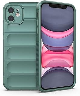 IPhone 11 Shockproof Silicone Camera Protection Case Cover Compatible with iPhone 11 (IPhone 11) (Dark Green)