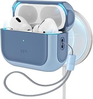 ESR Airpod Pro Case Cover with HaloLock, Compatible with Airpods Pro 2nd Generation/1st Generation (2022/2019), MagSafe Ready, Full Drop Protection for AirPods Pro 2, Orbit Hybrid Series, Navy Blue