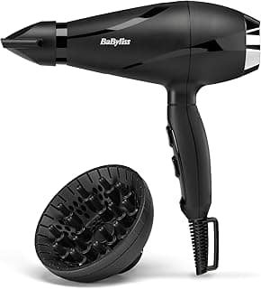 مجفف شعر Shine Pro 2200 وات، مجفف احترافي بتكنولوجيا أيونية، خفيف الوزن وسريع التجفيف مع فوهة مكثف وحقيبة تخزين، أسود - 6713DE