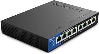 لينكسيس بيزنس LGS108P 8-Port Desktop Gigabit PoE+ مفتاح غير المدار I حاوية معدنية