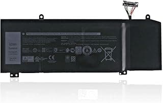 1F22N 0JJPFK 08622M XRGXX 06YV0V Replacement Laptop Battery for Dell M15 M17 R1 G7 7590 7790 G5 5590-D2783W D2743B D2865B D2863W D28422W W D284 3 W (15.2 V 60 Wh 3750 mAh)