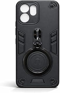 Case Compatible with OPPO Reno 15F Dual Layer Protective Shockproof Hard Armor Cover with 360° Rotating Finger Ring Kickstand and Car Magnetic Case OPPO Reno 15F (Black)