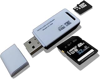قارئ كروت ذاكرة USB 2.0، سرعة عالية 480Mbps متعدد الكروت، يدعم كروت SD و TF و MiniSD و M2 و MS و MMC و XD، متعدد الألوان