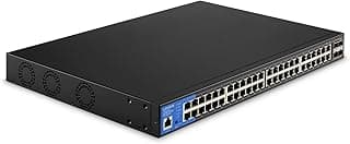 سويتش 48 منفذ جيجابت PoE+ مدار مع 4 منافذ 10G SFP+، قدرة 740 وات، متوافق مع TAA LGS352MPC