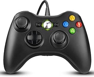 Diswoe PC Controller, Controller for Xbox 360, Wired Controller Compatible for Xbox 360/Xbox 360 Slim/PC Win7/8/8.1/10/XP, USB Wired Joystick Xbox 360 Gamepad
