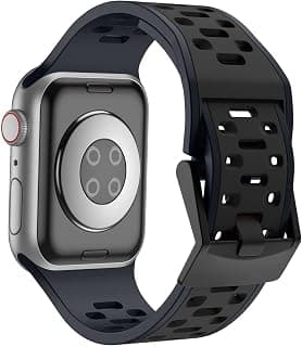 Breathable Silicone Sport Band Compatible with Apple Watch 42mm/44mm/45mm/46mm/49mm, Perforated Sport Strap for Ultra 3/2/1, Series 11/10/9/8/7/6/SE