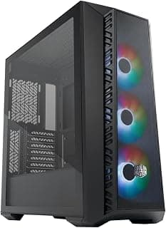 كيسة كمبيوتر Cooler Master MasterBox MB520 MESH ميد تاور مع 3 مراوح ARGB أسود