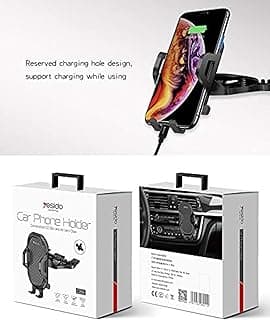 Universal Car Phone Holder for CD Slot Port,Flexible Design, Mount Bracket Silicone. Device Size Supported: 12/11Pro/XS MAX/XR/8, Galaxy S20/S10+/S9