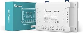 مفتاح ذكي واي فاي لاسلكي 4 قنوات 4CHPROR3، يدعم التحكم عن بعد، يعمل مع أليكسا وجوجل هوم وIFTTT (تأخير 1-16 ثانية)