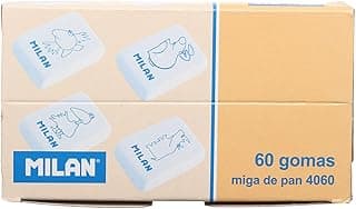 Milan 4060 Colored Eraser - Box Of 60 Pcs.