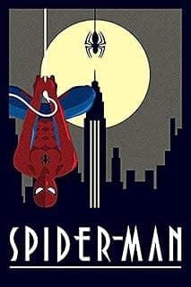 Pyramid International Marvel Deco, Spider-Man Hanging Maxi Poster, Wood, Multi-Colour, 61 x 91.5 cm