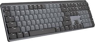 Logitech Mx Mechanical Wireless Illuminated Performance Keyboard, Linear Switches, Backlit Keys, Bluetooth, USB-C, Macos, Windows, Linux, iOS, Android, Metal