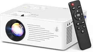 بروجكتور صغير TMY للايفون، بروجكتور محمول مع واي فاي 5G وبلوتوث، دقة HD 1080P مع حامل ثلاثي، بروجكتور للأفلام متوافق مع iOS/اندرويد/PC/TV Stick/HDMI/AV/USB، للاستخدام الداخلي والخارجي