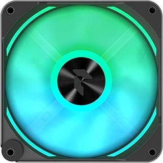 APNX FP2 Black Performance ARGB Fan, 120mm, 30mm Frame Width, PWM 500-1800 RPM, High Air Flow, FDB Bearing, Thick Shock-Absorbing Pad, for PC Case, Liquid and Air Cooler, Black
